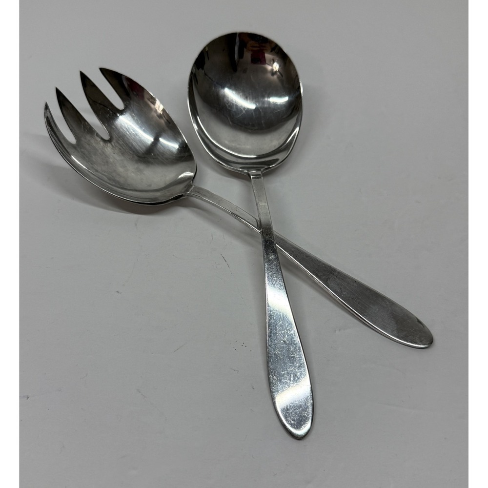 Vintage Reed & Barton Silverplate Salad Serving Fork & Spoon Set